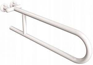 ANDEX Uchwyt półokrągły stały 70cm biały