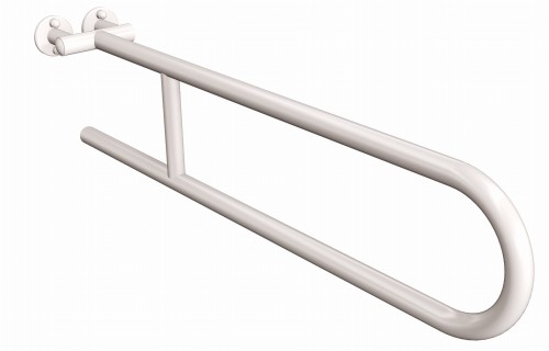 ANDEX Uchwyt półokrągły stały 75cm biały