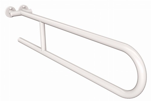 ANDEX Uchwyt półokrągły stały 80cm biały