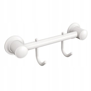 Wieszak na ręczniki 2-hakowy biały