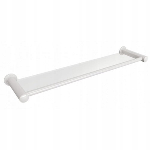 Półka łazienkowa szklana 60 cm biała