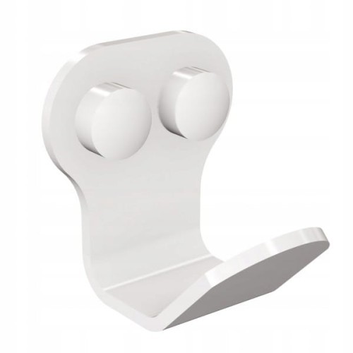 Wieszak łazienkowy 1-hakowy INOX Biały ANDEX TECHNIC