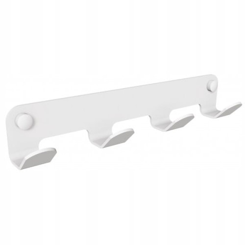 Wieszak łazienkowy na kołki 4-hakowy Biały ANDEX TECHNIC