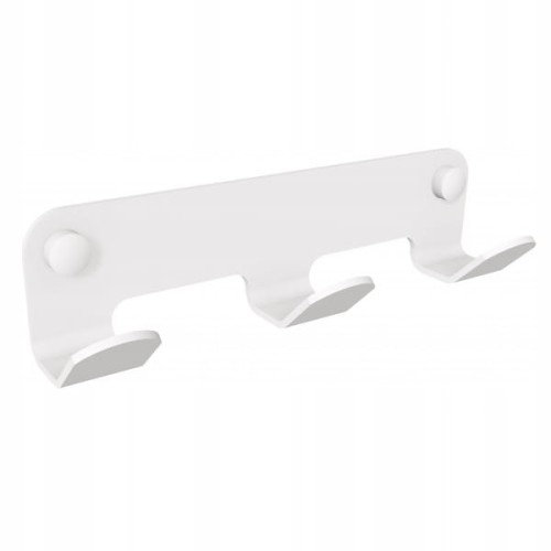 Wieszak łazienkowy 3-hakowy INOX Biały ANDEX TECHNIC