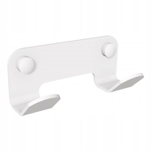 Wieszak łazienkowy 2-hakowy INOX Biały ANDEX TECHNIC