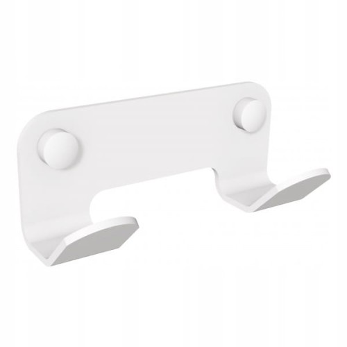 Wieszak łazienkowy 2-hakowy INOX Biały ANDEX TECHNIC