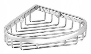 Kosz prysznicowy narożny 12 cm Chrom