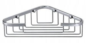 Kosz prysznicowy narożny 19 cm Chrom