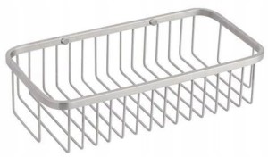 Kosz prysznicowy 30 cm wysoki Stal szczotkowana