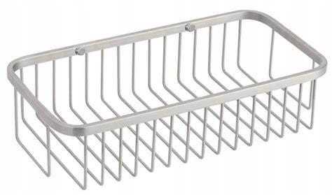 Kosz prysznicowy 30 cm wysoki Stal szczotkowana