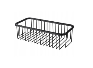 Kosz prysznicowy 30 cm wysoki Czarny MAT