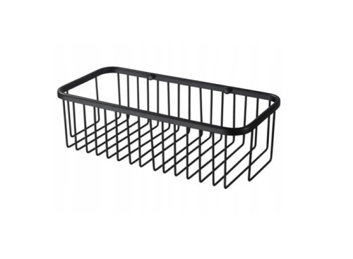 Kosz prysznicowy 30 cm wysoki Czarny MAT