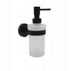 Dozownik do mydła w płynie 0,2L Classic czarny mat szkło matowe
