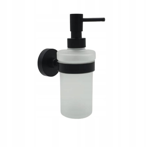 Dozownik do mydła w płynie 0,2L Classic czarny mat szkło matowe