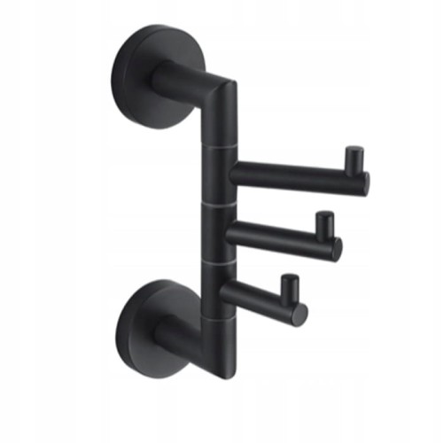 Wieszak 3- hakowy Classic czarny mat