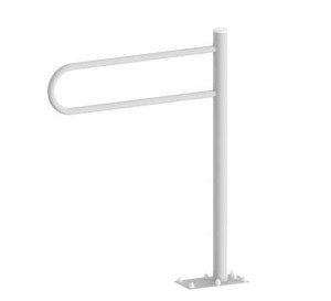 Poręcz łukowa stała podłogowa 60 cm Ø25 BIAŁA