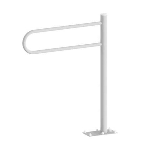 Poręcz łukowa stała podłogowa 60 cm Ø25 BIAŁA