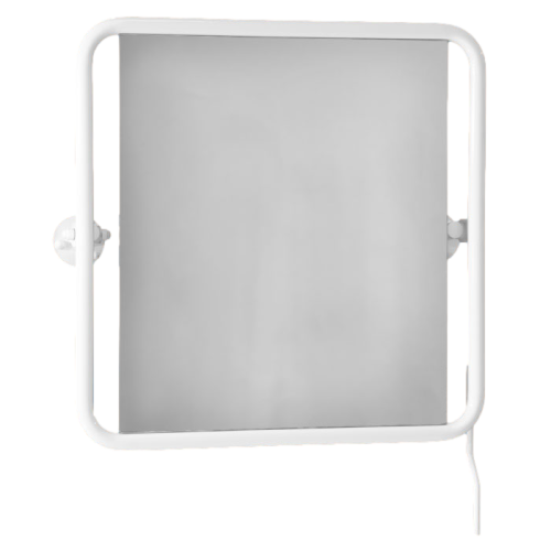 Lustro uchylne z rączką pełna rama 60 x 60 cm Białe