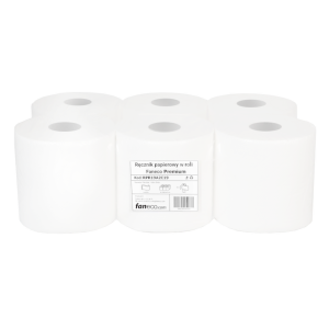 Ręcznik papierowy w roli Premium 2 warstwy biały celuloza 6 szt.