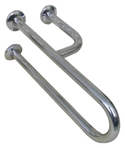 Poręcz umywalkowa trójnóg prawa 60 cm Ø25 Stal nierdzewna