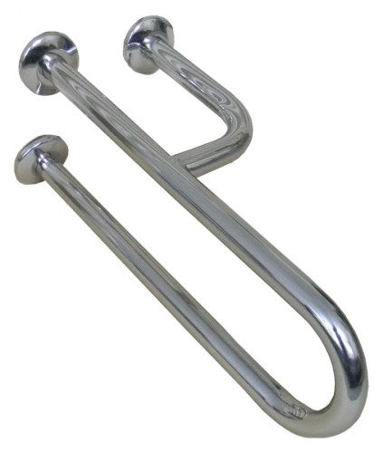 Poręcz umywalkowa trójnóg prawa 60 cm Ø25 Stal nierdzewna