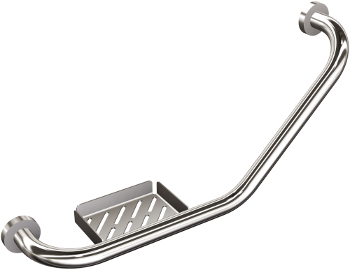 Uchwyt prysznicowy kątowy z mydelniczką 921/SG