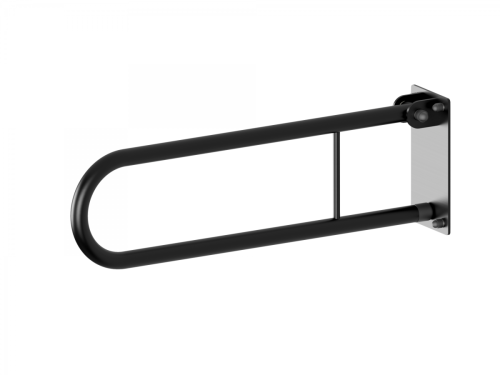 Poręcz łukowa uchylna 60 cm Ø25 CZARNA