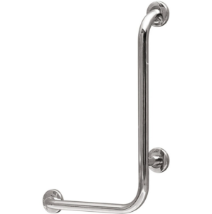 Poręcz dla niepełnosprawnych kątowa prawa 60/40 cm Ø25 mm Stal nierdzewna