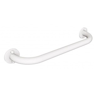 Uchwyt naścienny prosty 50 cm stal nierdzewna Biały