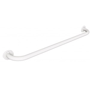 Uchwyt naścienny prosty 70 cm stal nierdzewna Biały