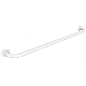 Uchwyt naścienny prosty 80 cm stal nierdzewna Biały