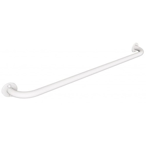 Uchwyt naścienny prosty 80 cm stal nierdzewna Biały