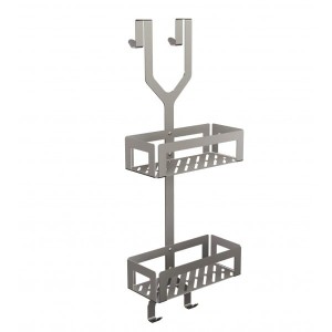 Kosz prysznicowy podwójny TECHNIC stal nierdzewna polerowana