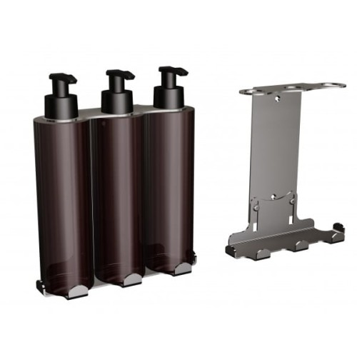 Uchwyt - dozownik mydła w płynie, szamponu, i odżywki 3x300ml