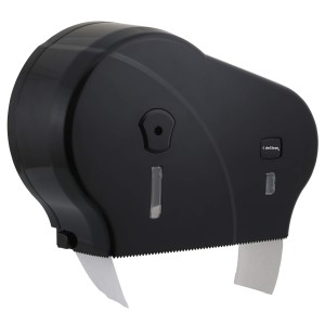 Podwójny Podajnik do Papieru Toaletowego Non Stop Czarny