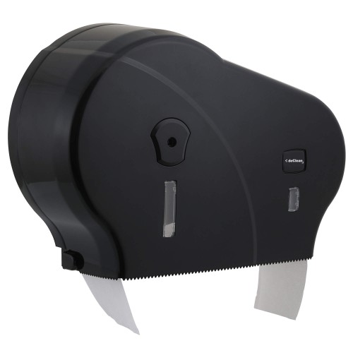 Podwójny Podajnik do Papieru Toaletowego Non Stop Czarny