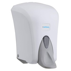 deClean Łokciowy  Dozownik do Płynów lub Mydła Biały 1l HS135