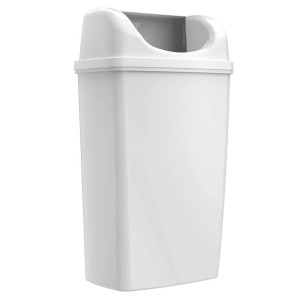 Kosz Naścienny na Śmieci 50l Kolor Biały ABS