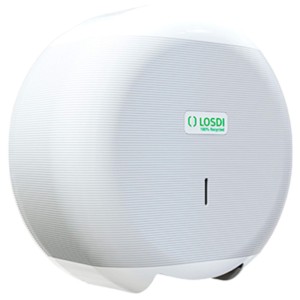 LOSDI Podajnik do Papieru Toaletowego Jumbo Kolor Biały ECO LUXE CP3006B-L