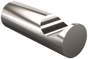 Wieszak pojedynczy z rowkiem 6 cm 468/SG INOX