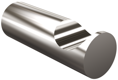 Wieszak pojedynczy z rowkiem 6 cm 468/SG INOX