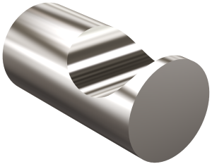 Wieszak pojedynczy z rowkiem 4 cm 469/SG INOX Polerowany