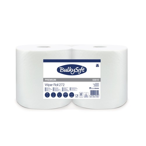 Czyściwo papierowe  Classic, 2 warstwy, kolor biały, celuloza, długość 272m. 2 rolki/op.