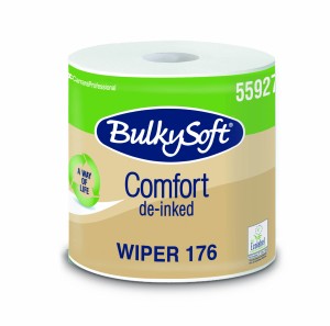 Czyściwo papierowe  Comfort De-inked, 2 warstwy, kolor biały, celuloza z recyklingu, długość roli 176m. 1 rola/op.