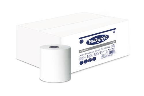 Ręcznik papierowy w roli autocut PRO , 2 warstwy, wysokość 19,5 cm, średnica 19 cm, kolor biały, celuloza, długość 150m, 6 rolek/op.