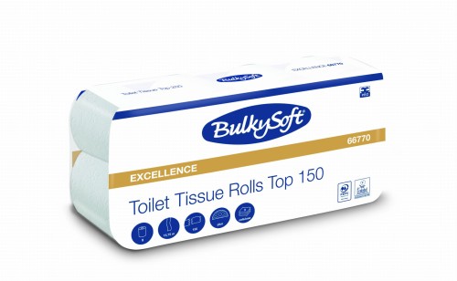 Papier toaletowy  Excellence, 3 warstwy, kolor biały, celuloza, długość 15,5m, 8 rolek/op