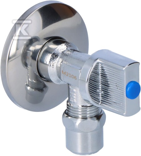 Zawór kulowy kątowy 1/2x3/8",rozeta Onnline