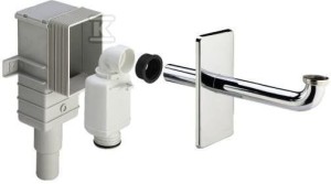 Syfon umywalki 5/4"x50 / 40 tworzywo sztuczne podtynkowy chromowany