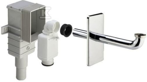 Syfon umywalki 5/4"x50 / 40 tworzywo sztuczne podtynkowy chromowany