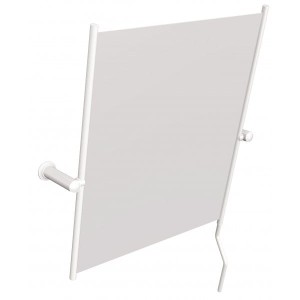 Lustro uchylne z rączką dla niepełnosprawnych 50 x 60 cm Białe
